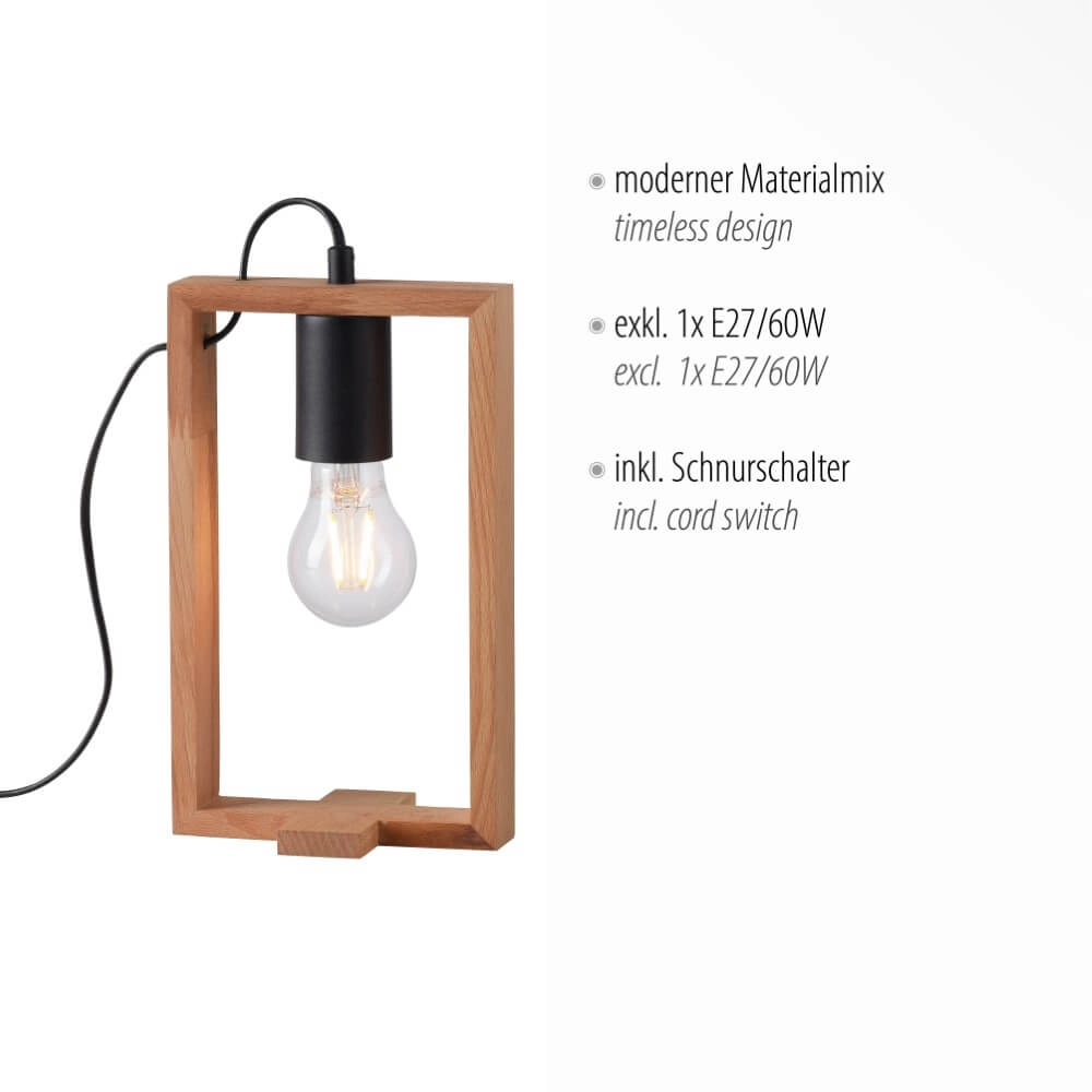 Country table lamp Franky 1-light Just Light 4043689967468