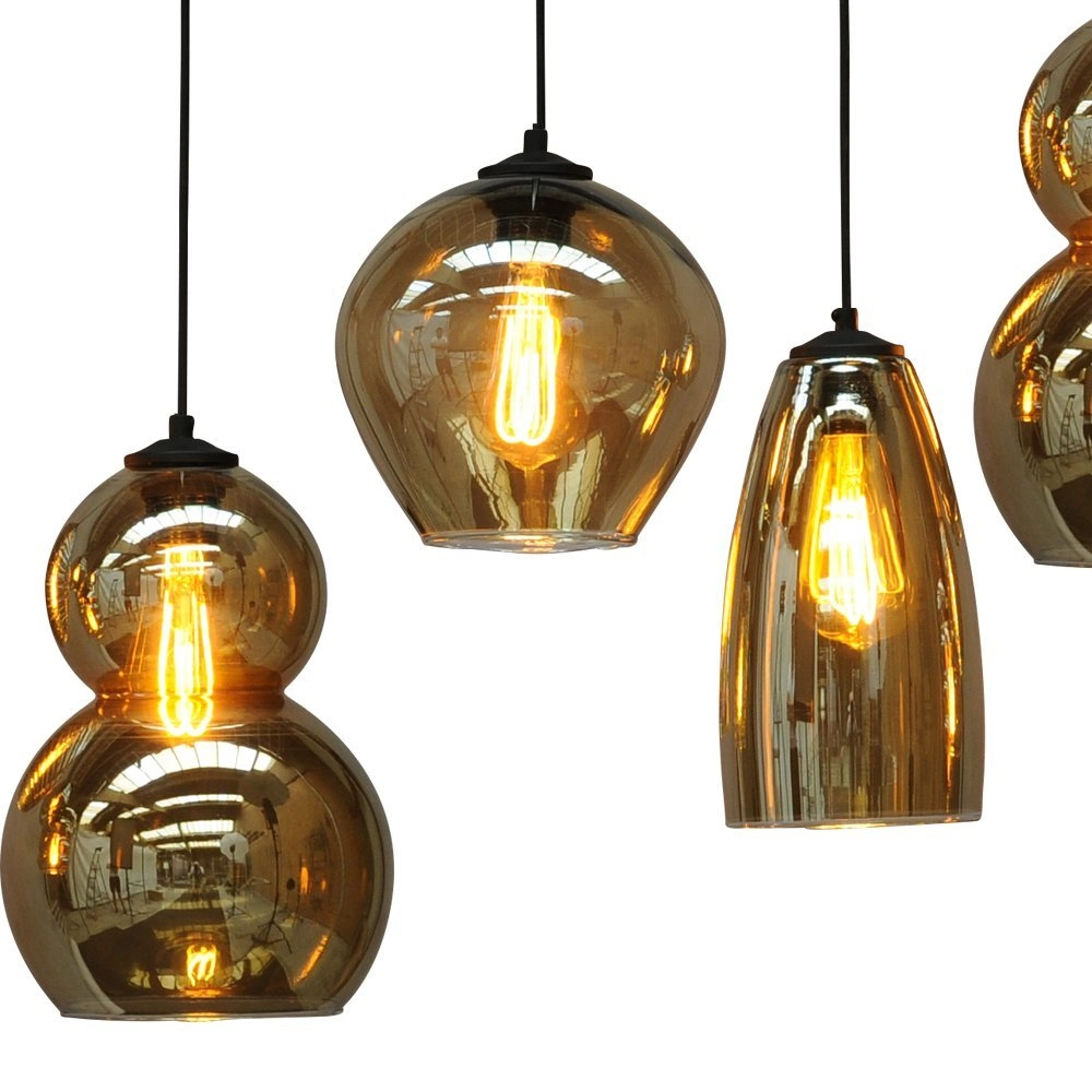 Glass dining room pendant lamp Quinto 6 Masterlight 8718121216461