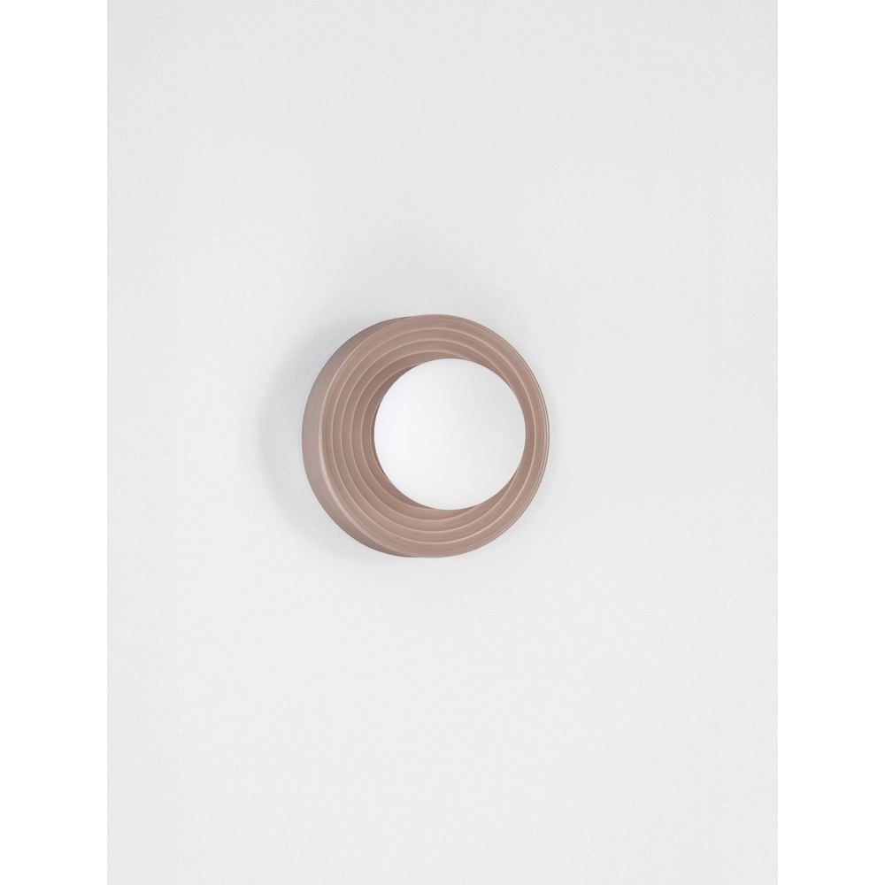 Wall lamp Orbique mocha brown Ø 16cm Lyora 5212017483911