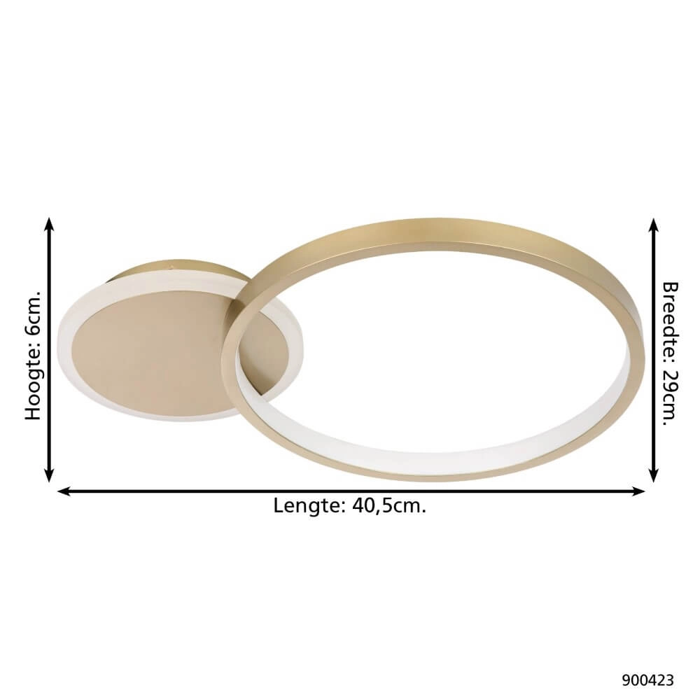 Adjustable LED ceiling lamp Gafares round - gold Eglo 9008606241019