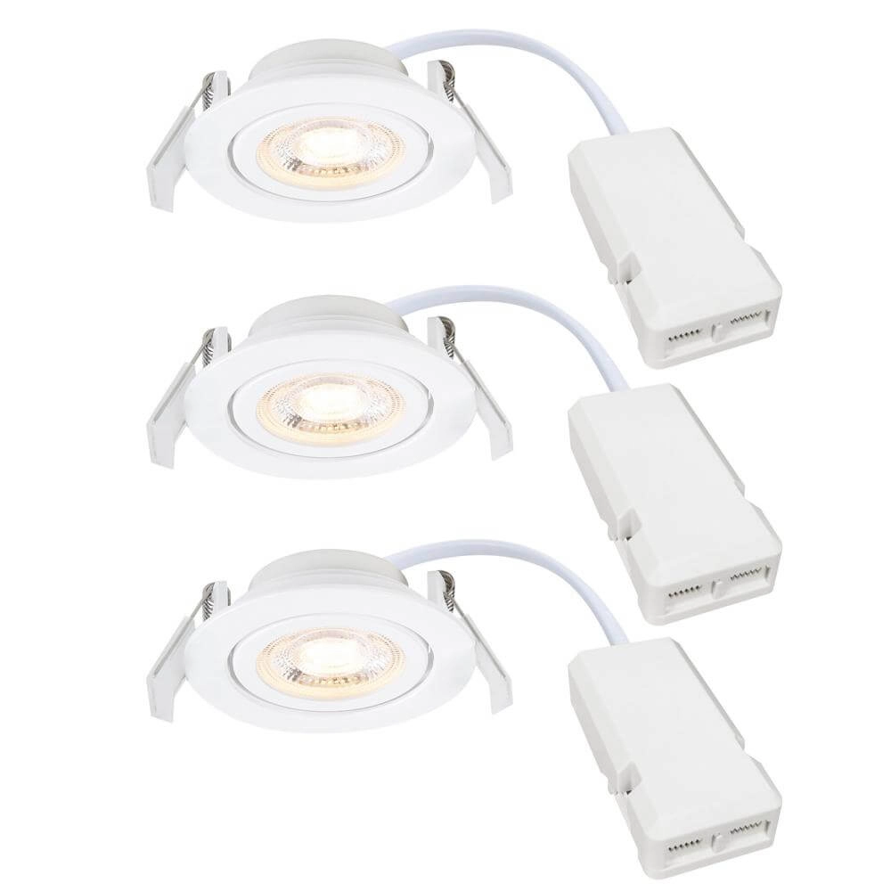 Set of 3 spotlights Monolo white