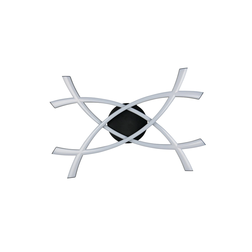 Modern ceiling lamp Pollock 40cm black Trio 4017807659023