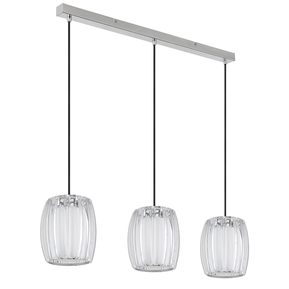 3-light pendant lamp Maribel chrome straight Globo 9007371592098