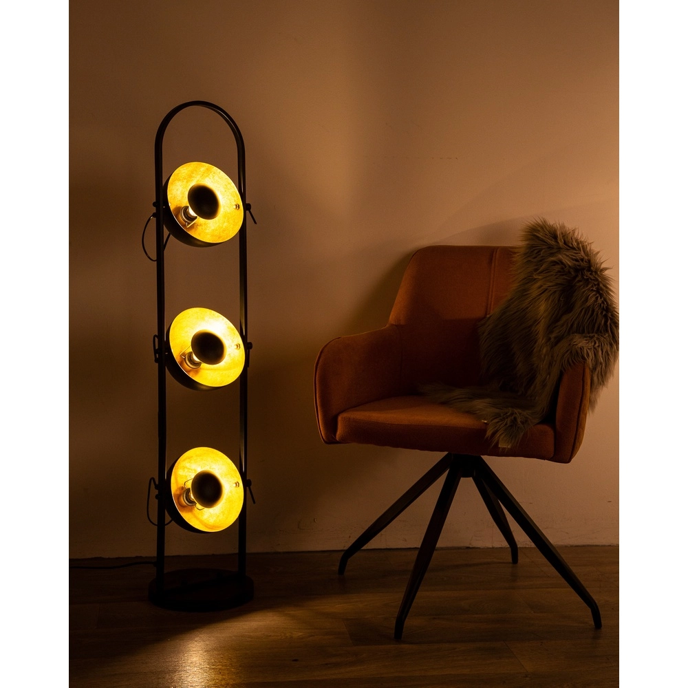 Floor lamp Ole black with gold Globo 9007371519422