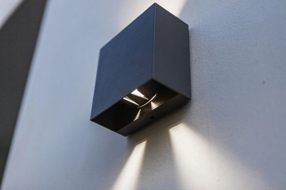 Anthracite wall lamp Gemini Beams design Lutec 6939412012940