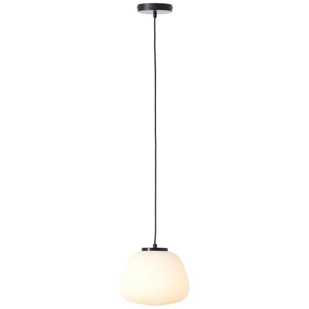 Pendant lamp Kaizen black with white Ø 25cm