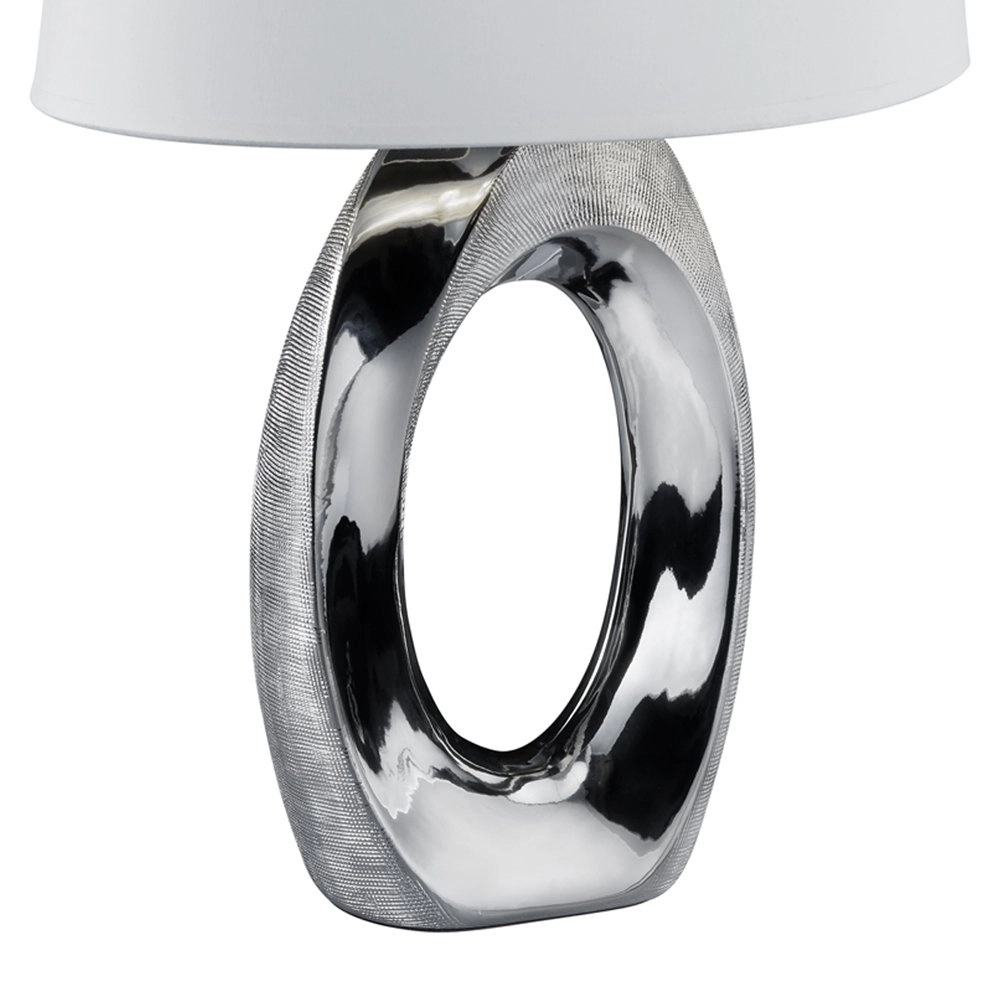 Table lamp Taba 52cm chrome with white Trio 4017807377514