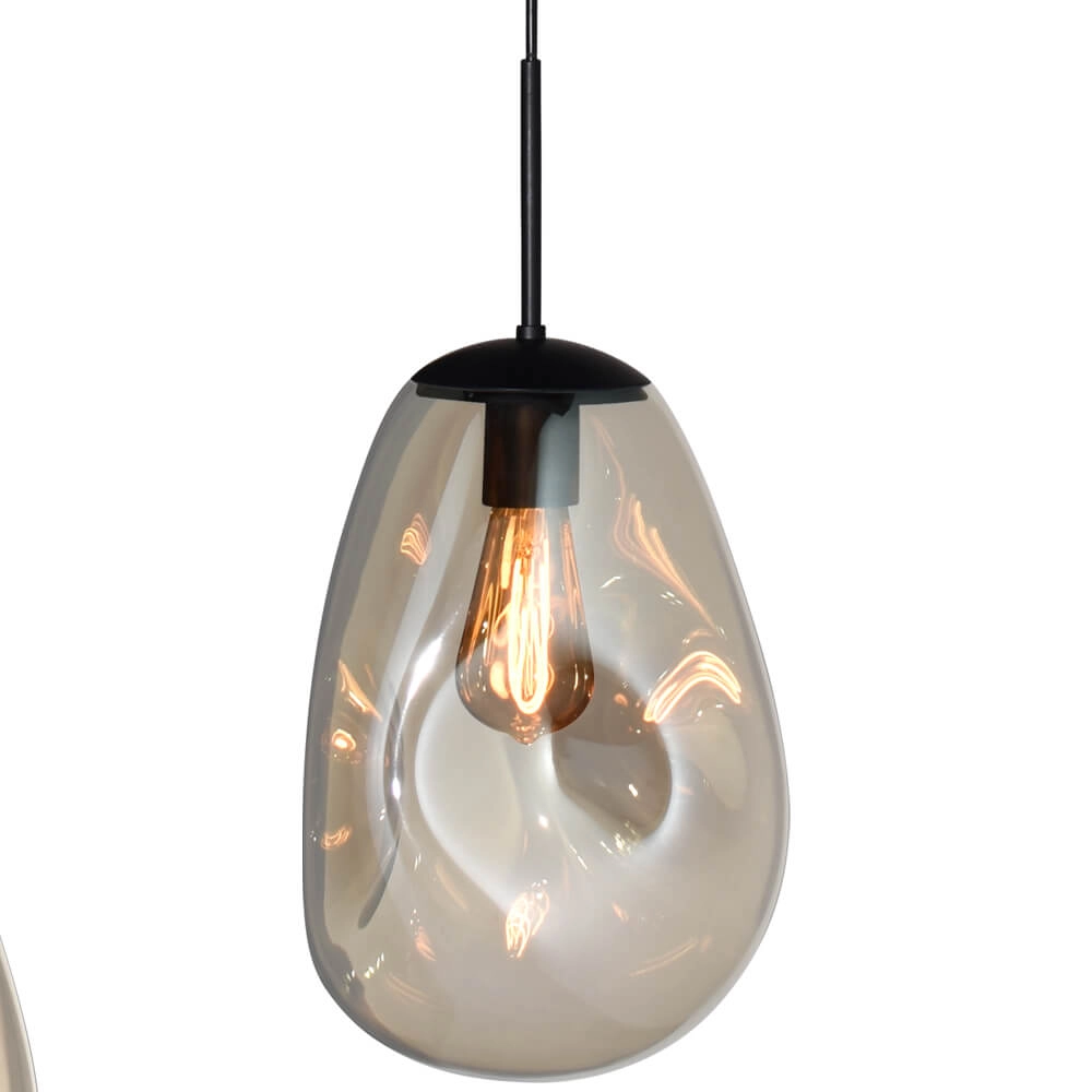 Hanging lamp Lava 4x gold glass Ø 22.5cm Masterlight 8718121286082
