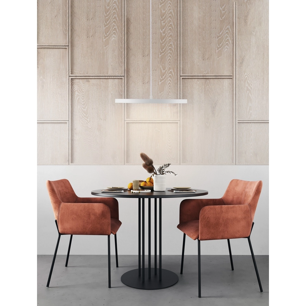 Sleek pendant lamp Andria white Ø 40cm Lyora 5212017432018
