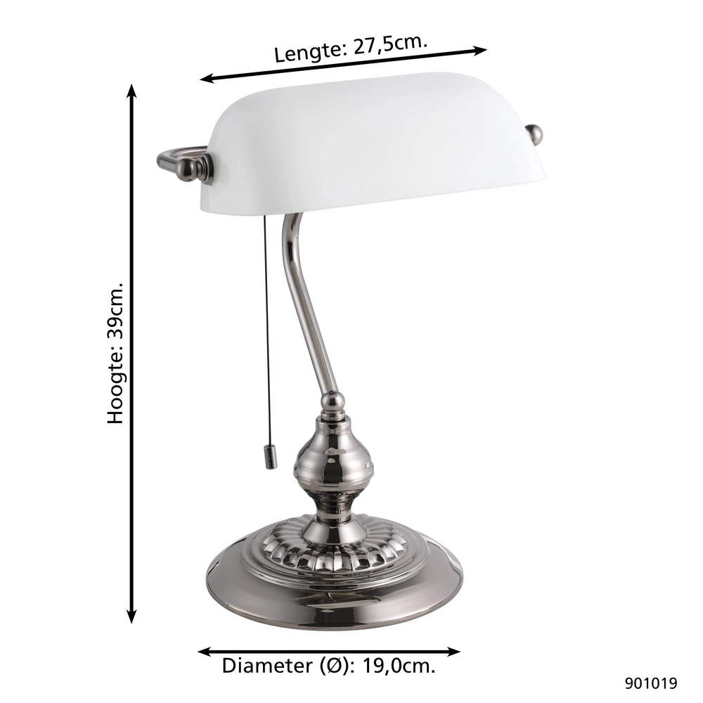 Antique desk lamp Banker with white Eglo 9008606307173