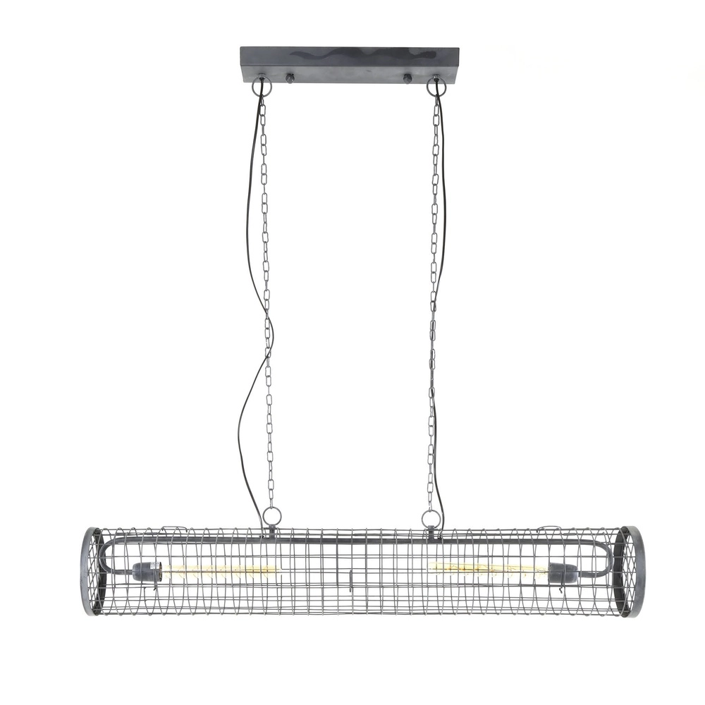 Industrial Mesh Pendant Light Cylinder 121cm - 2x E27 Lyora 8716803512757