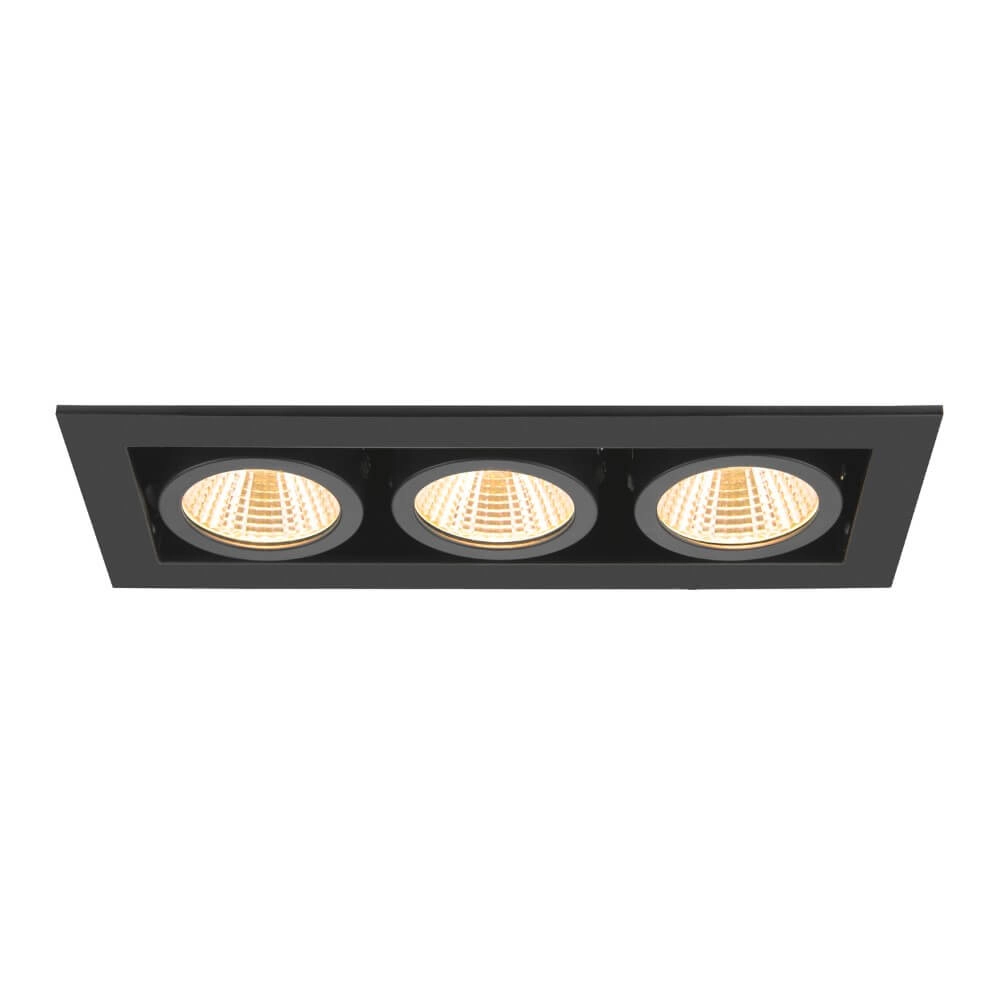 Square LED recessed spotlight Kadux Triple 3x Led - black - 3000K SLV 4024163278867