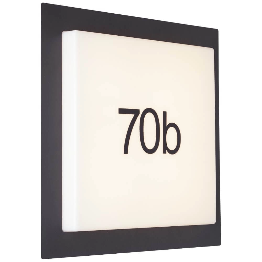 House number lamp Sten black