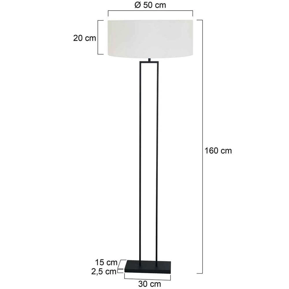 Floor lamp 160cm Stang with white cap Steinhauer 8712746173888