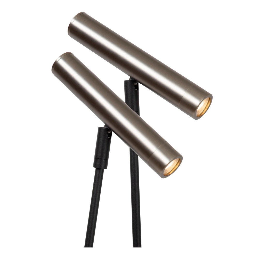2-light floor lamp Duarte black with metal grey Lucide Vibes 5411212032195