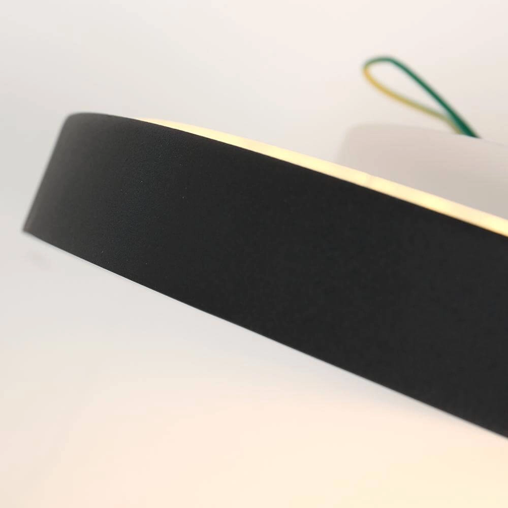 Sleek ceiling lamp Flady black Ø 40cm Steinhauer 8712746171846
