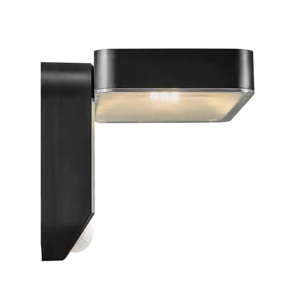 Solar wall lamp Rica black rectangle Nordlux 5704924004797
