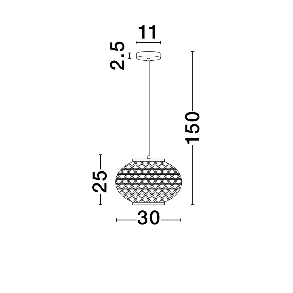 Pendant lamp Asma Ø 30cm Lyora 5212017455802