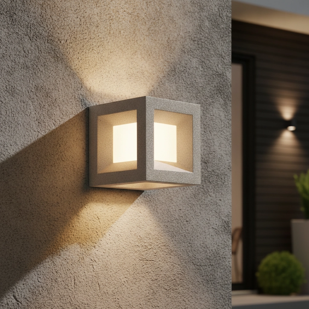 Square wall lamp Castro white