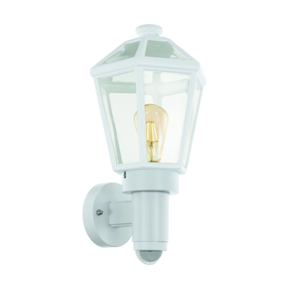 White wall lamp Monselice with sensor