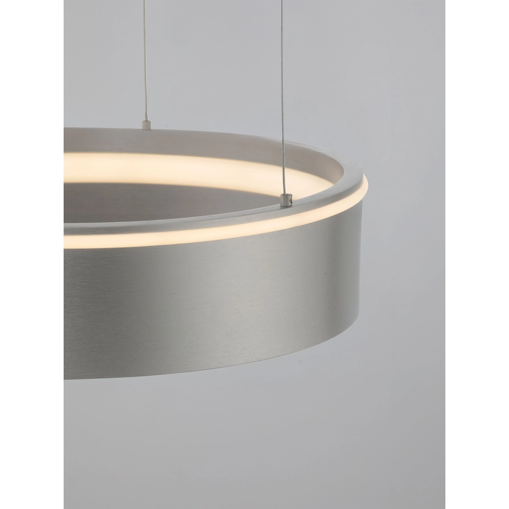 Modern pendant lamp Olivia nickel Ø 40cm Lyora 5212017494207