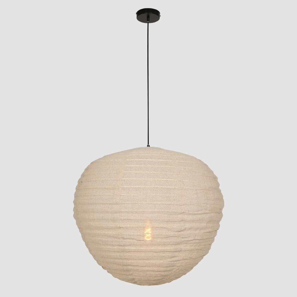 Pendant lamp Bangalore Ø 70cm black with light brown Steinhauer 8712746127935