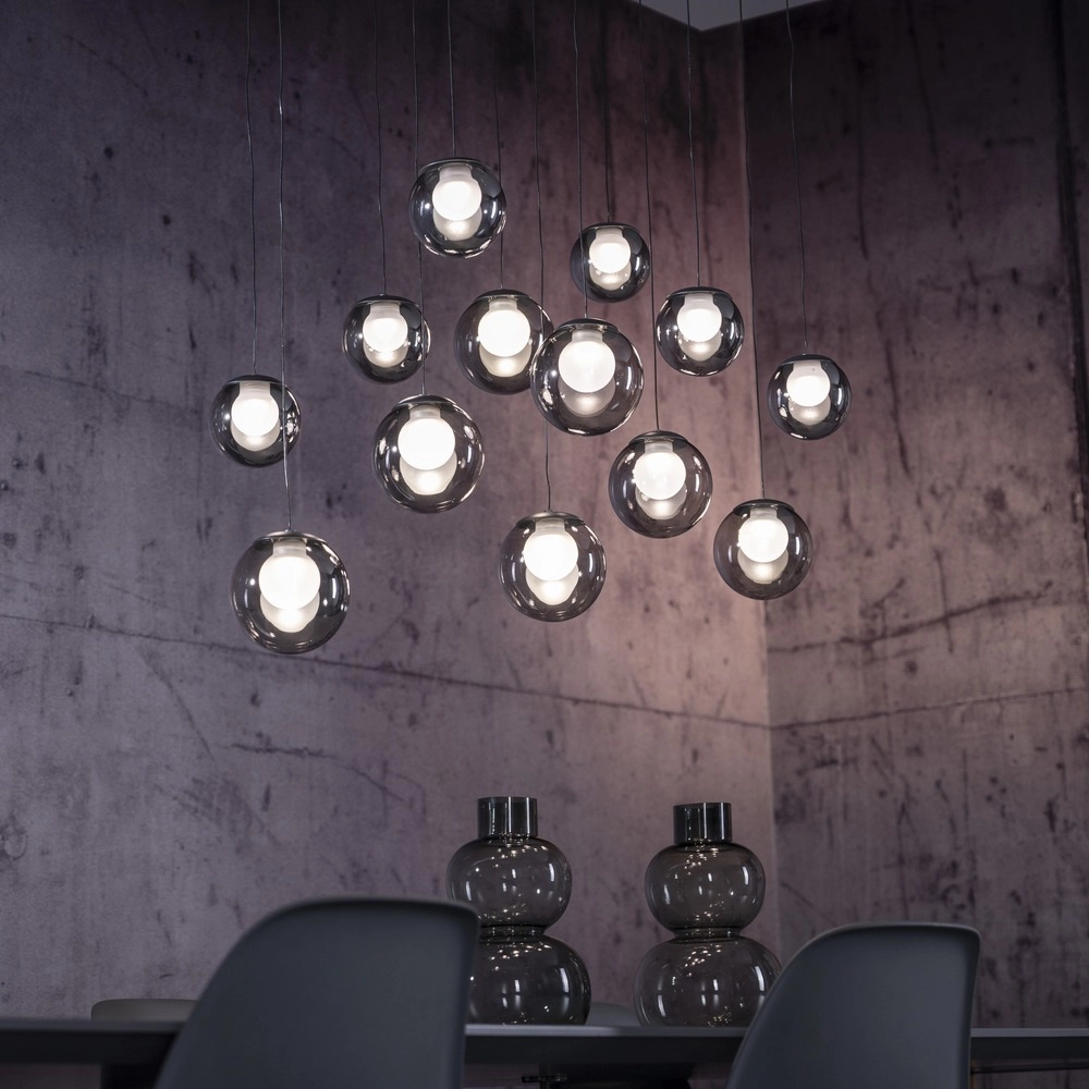 13-light pendant lamp Pure Popup mystic grey Paul Neuhaus 4012248398302