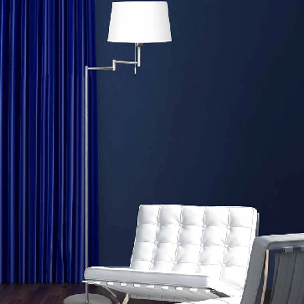 Floor lamp Mexlite 154cm metal grey with white shade Steinhauer 8712746048094