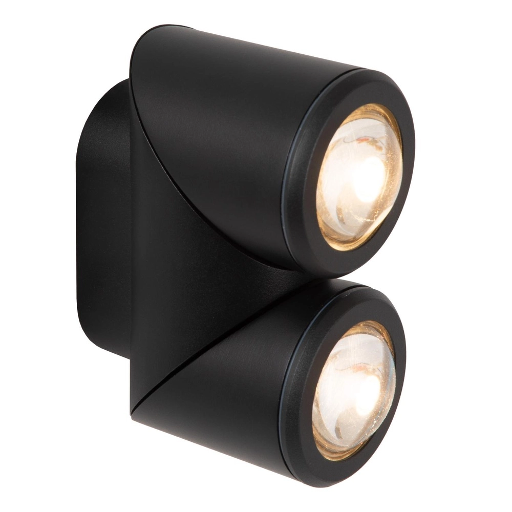 Design surface-mounted spotlight Erin IP65 black double Lucide 5411212152053