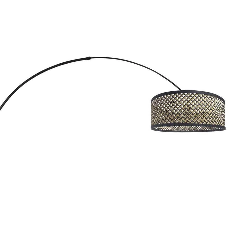 Arc lamp Sparkled Light black with bamboo shade Steinhauer 8712746172874