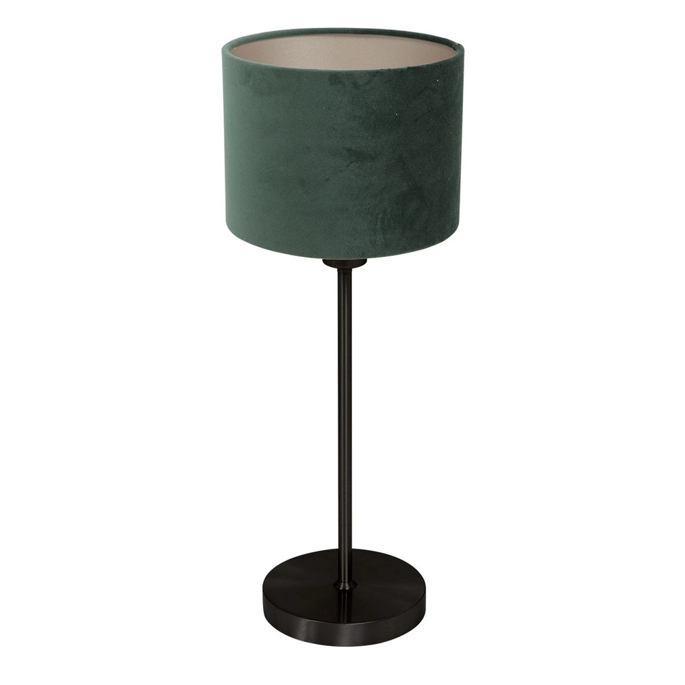 Black table lamp Noor with green hood Steinhauer 8712746182217