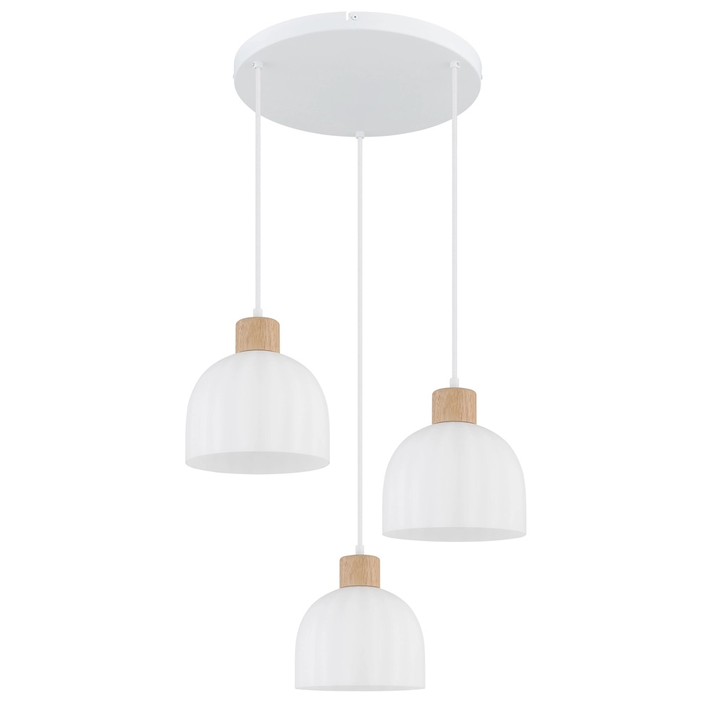 3-light pendant lamp Swanson white Globo 9007371592999