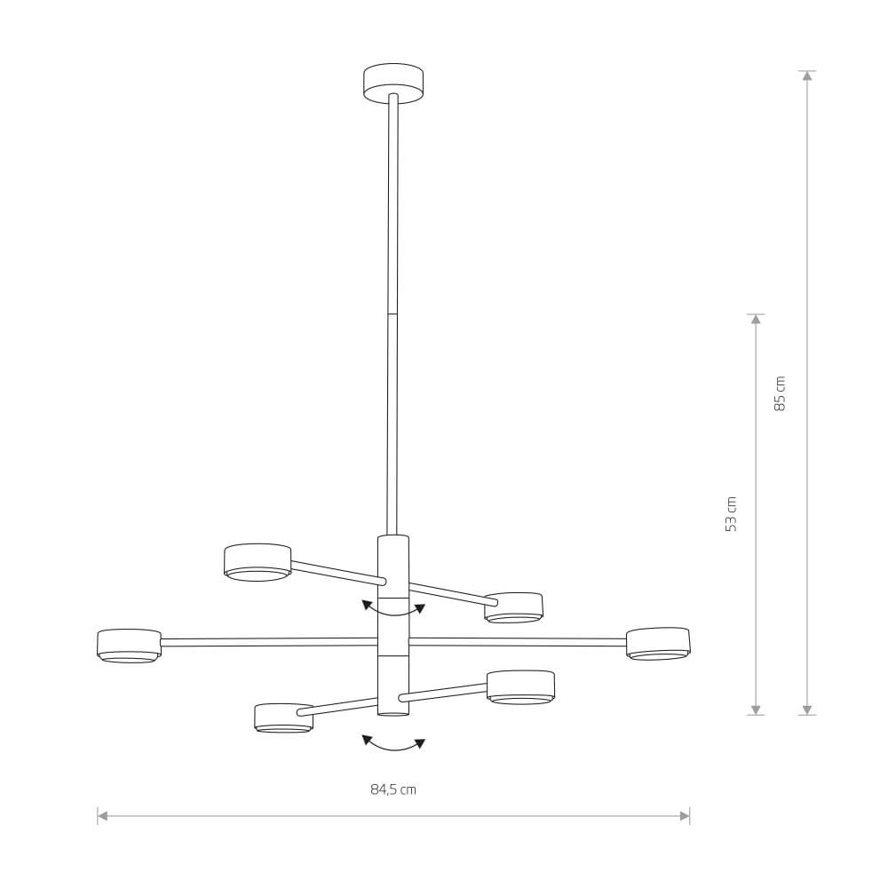 Design hanging lamp Orbit 6-light Lyora 5903139794695