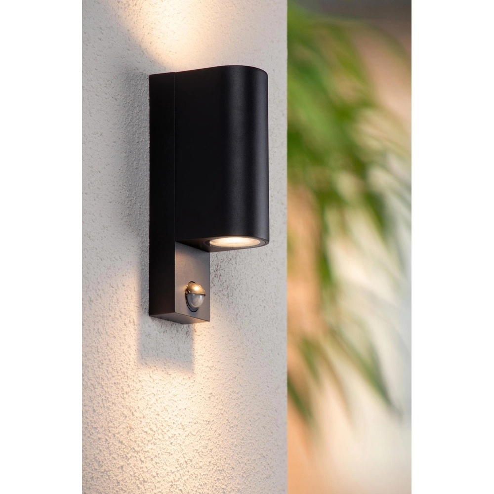 Wall spotlight Zaro Up & Down Black With Sensor Lucide 5411212690142