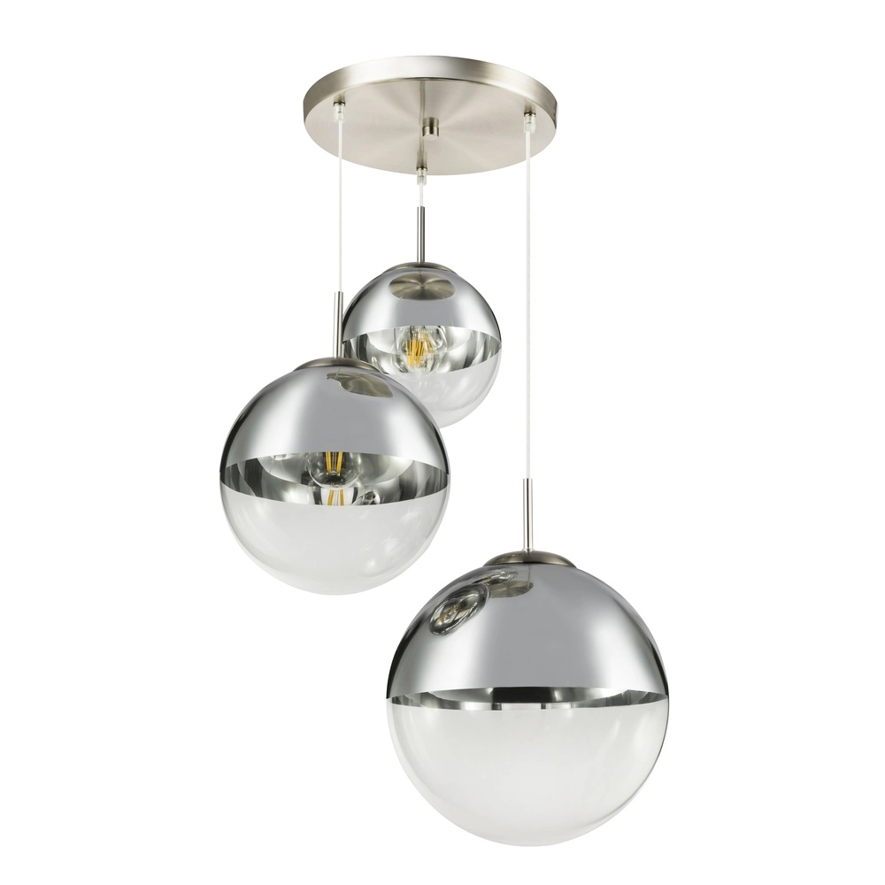 3-light pendant lamp Varus nickel Globo 9007371383443