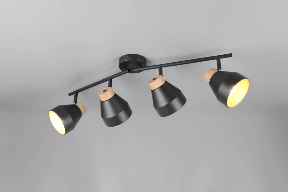 Design ceiling lamp 4-light Valentin black Trio 4017807637434