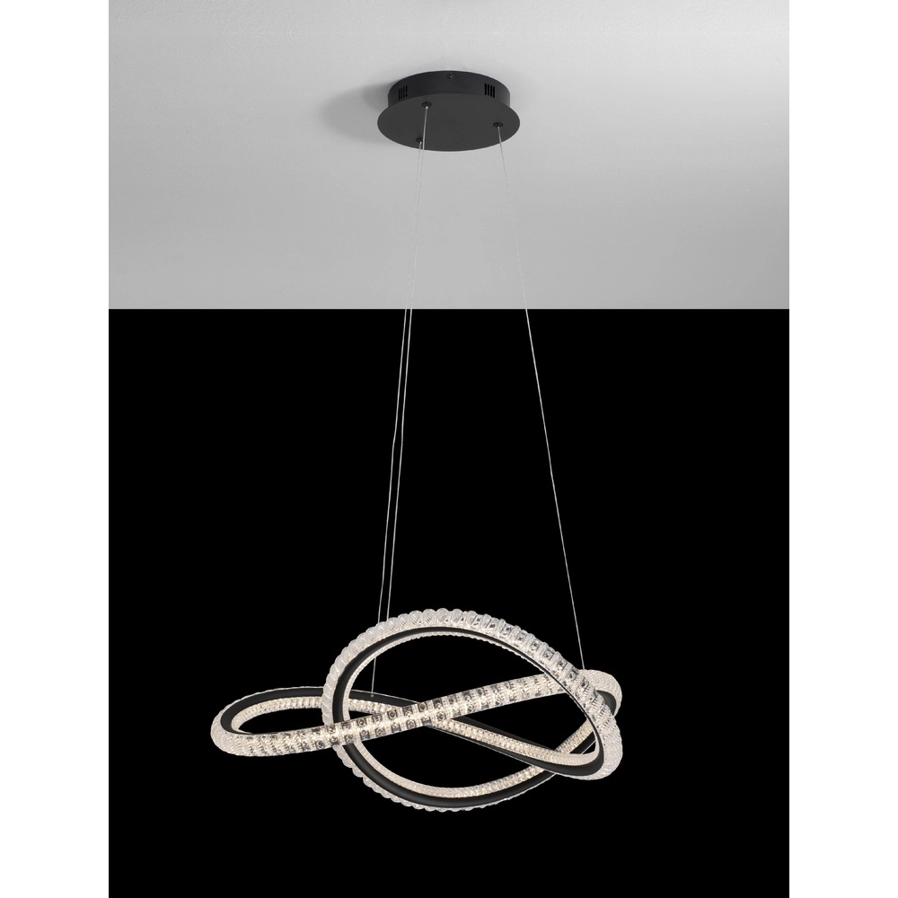 Design pendant lamp Ginevra black Ø 58cm Lyora 5212017433473