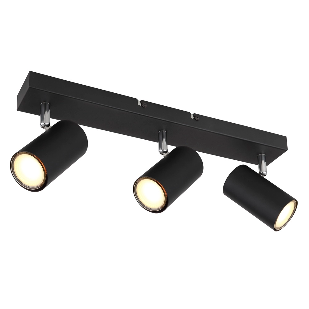 Ceiling lamp 3-lights Robby Black