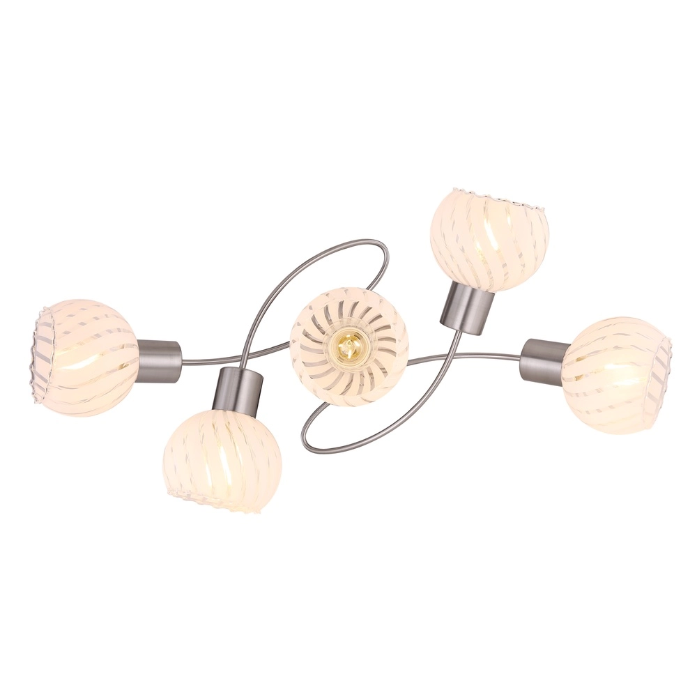 Ceiling lamp Willy nickel 5-lights Globo 9007371406111