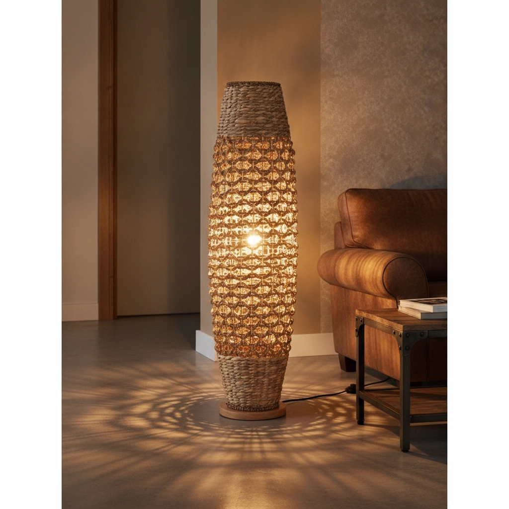 Floor lamp Anada brown Ø 33cm