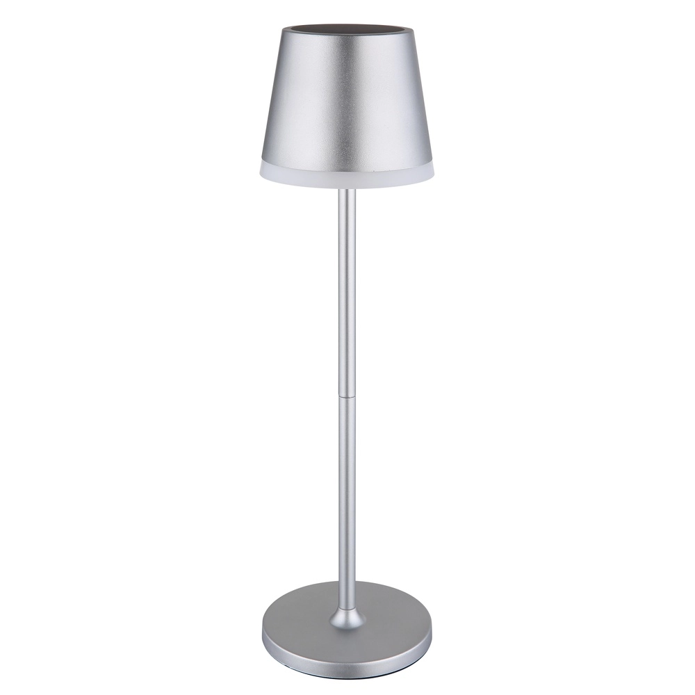 Solar table lamp Vannieso silver grey Globo 9007371478361