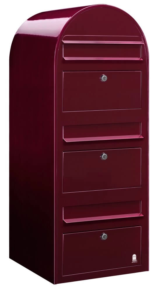 Mailbox Trio 3005 Burgundy