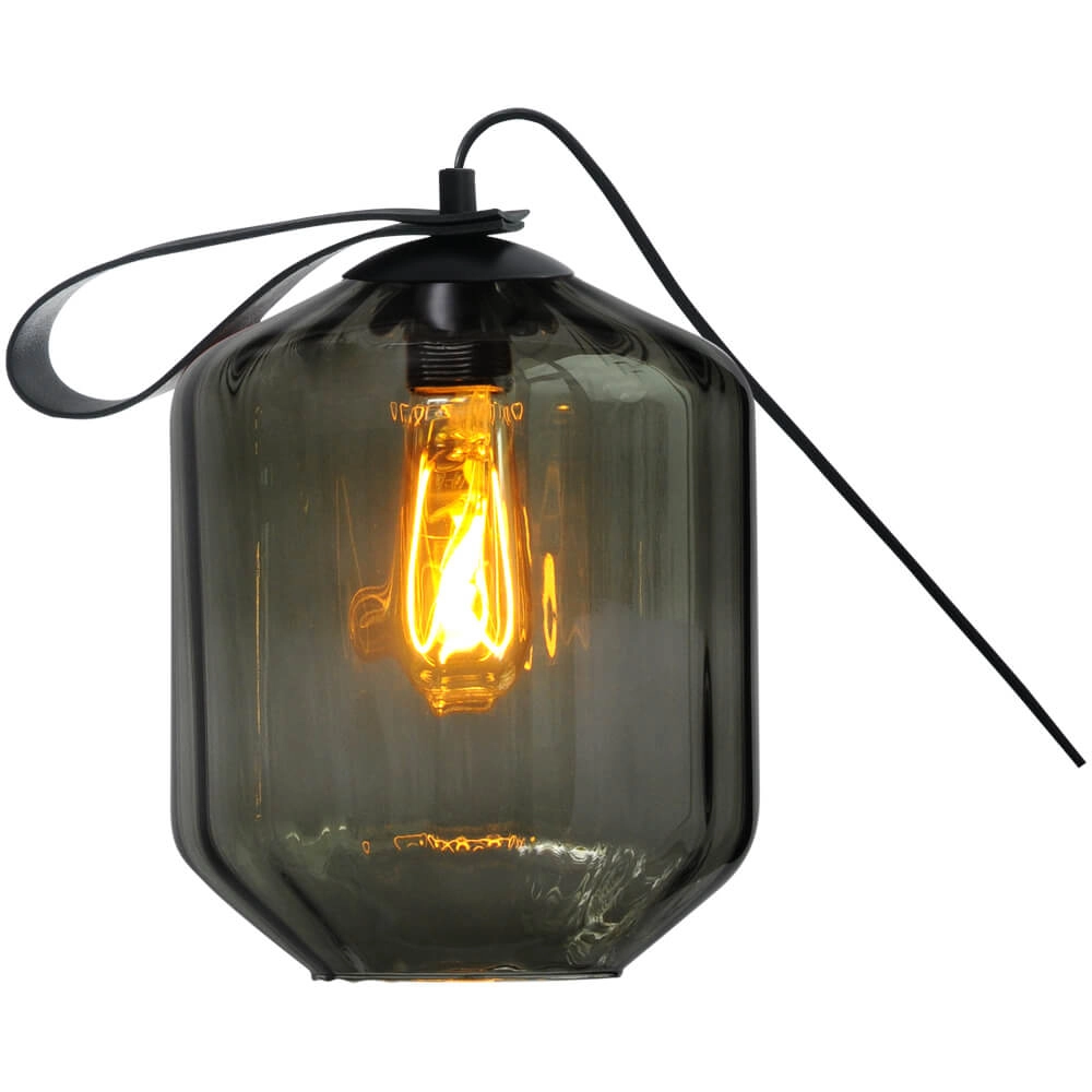 Table lamp Porto Carry with Jagger green glass