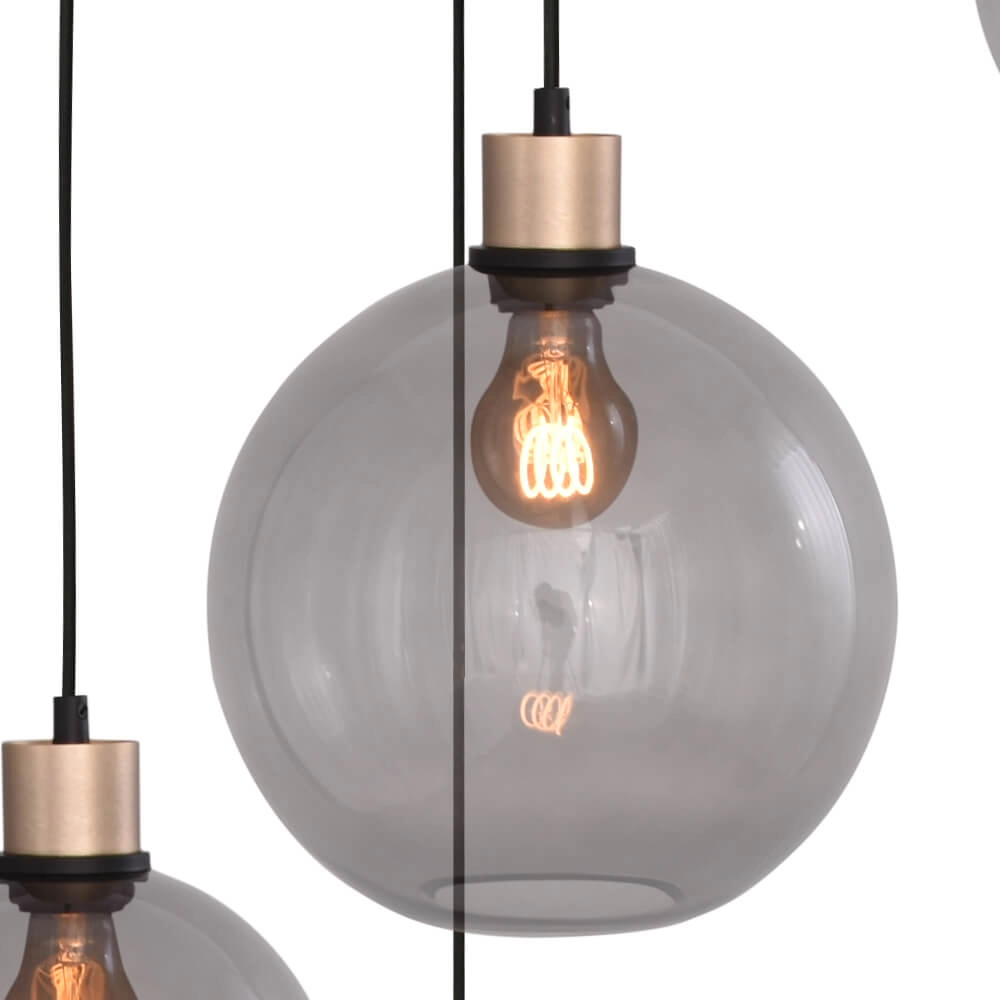 Vide hanging lamp Lazise gold with black Masterlight 8718121303116
