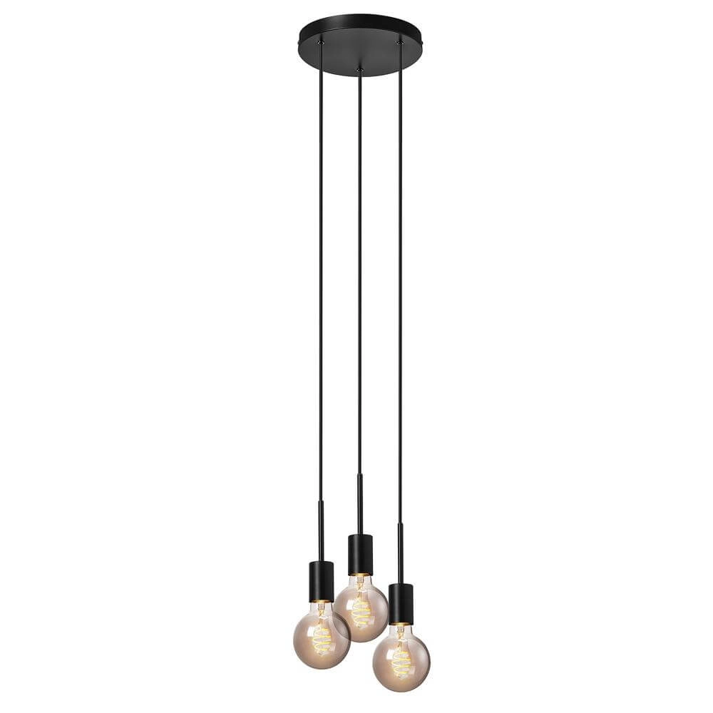 3-light pendant lamp Paco black