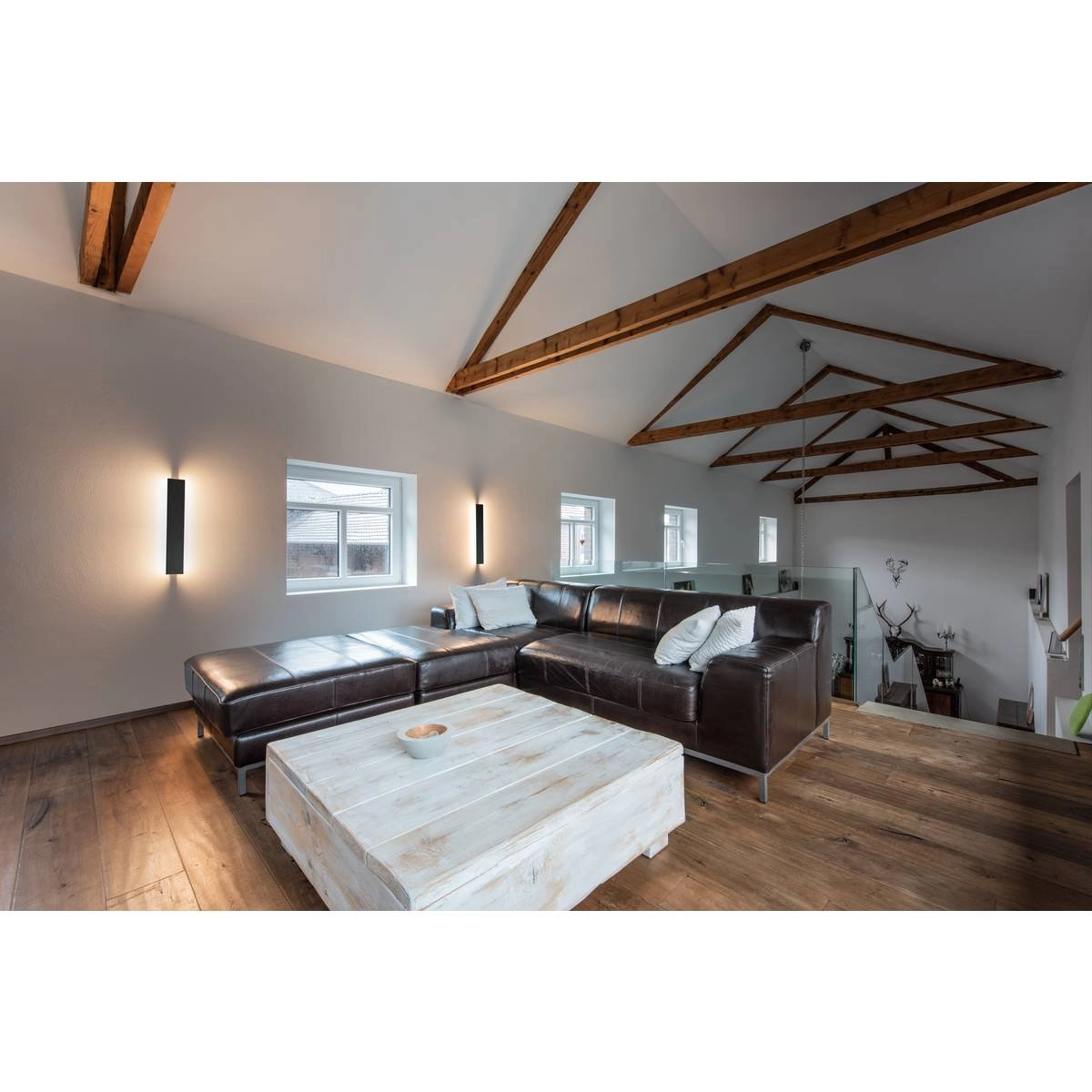 Elongated wall lamp Direto 60cm black SLV 4024163248907