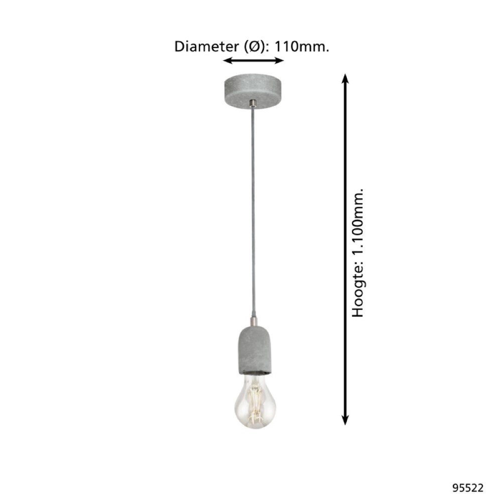 Pendant lamp Silvares Eglo 9002759955229