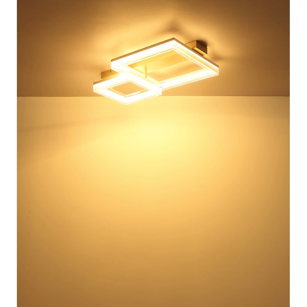 Modern ceiling lamp Zara sand brown square 53cm Globo 9007371579075