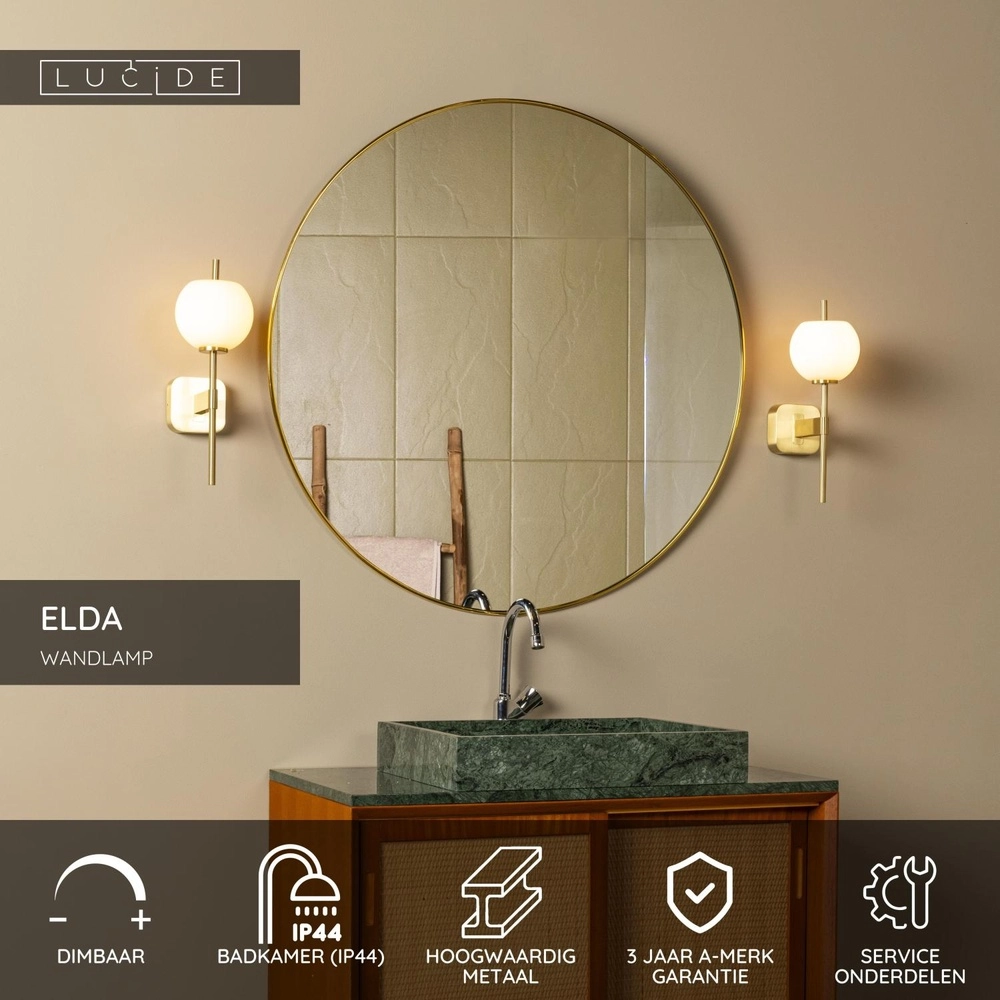 Wall lamp Elda Gold Lucide 5411212040626