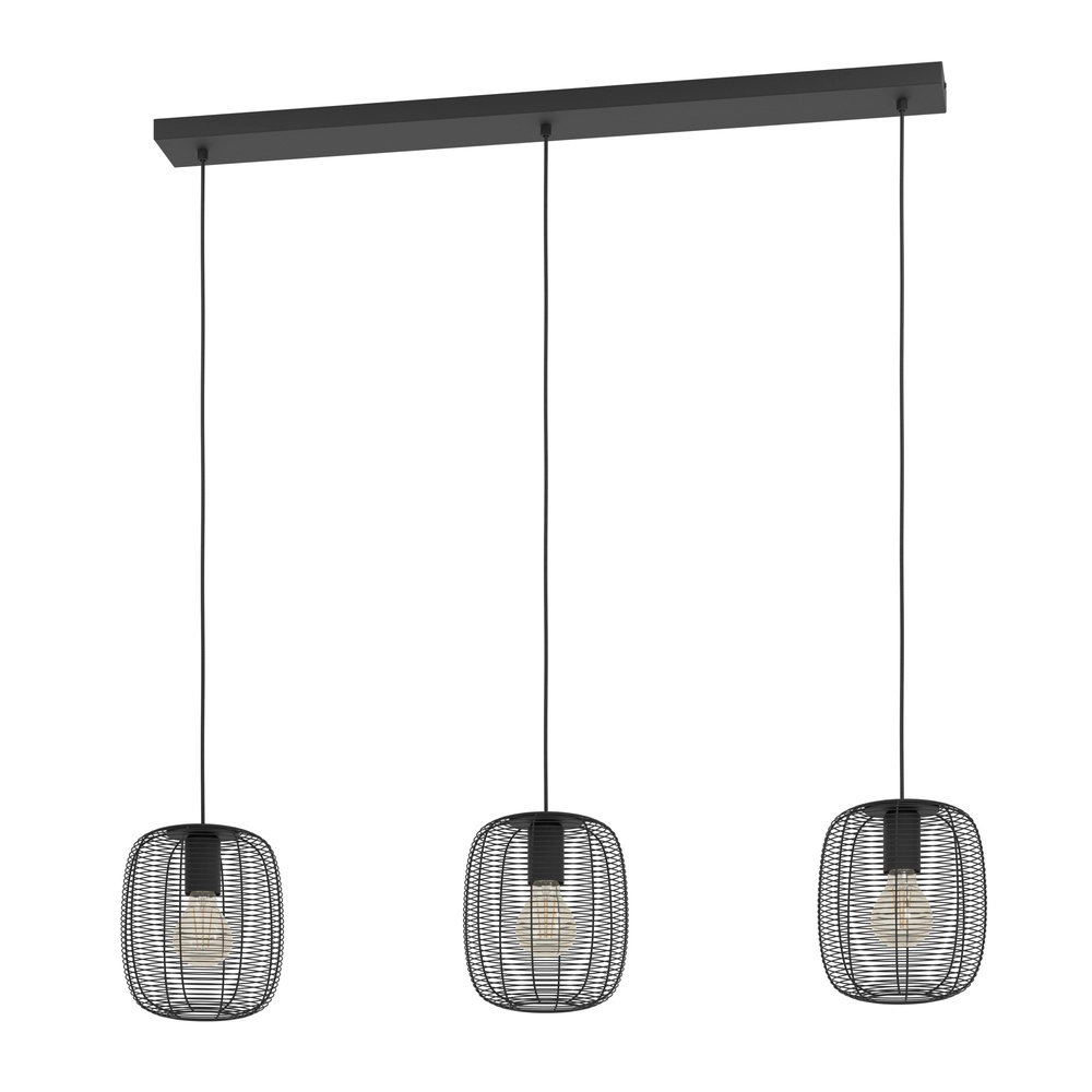 3-light wire lamp Derwen 3x E27 - Ø20cm - black Eglo 9002759314019